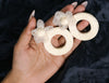 Ivory Bloom Hoop Earrings