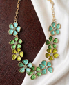Meadow Bloom Crystal Floral Necklace