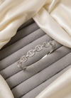 ✨ Interlinked Halo Crystal Silver Bracelet