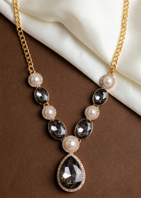 🖤 Noir Pearl Luxe Statement Necklace