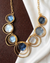 π΅ Layered Halo Blue Disc Necklace