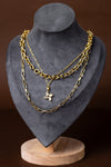 Golden Layered Charm Necklace