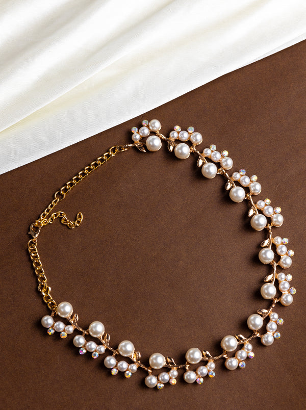 Pearl Blossom Vine Necklace