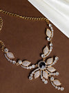 Golden Bloom Crystal Statement Necklace