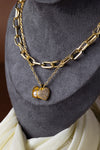 Double Heart Charm Necklace