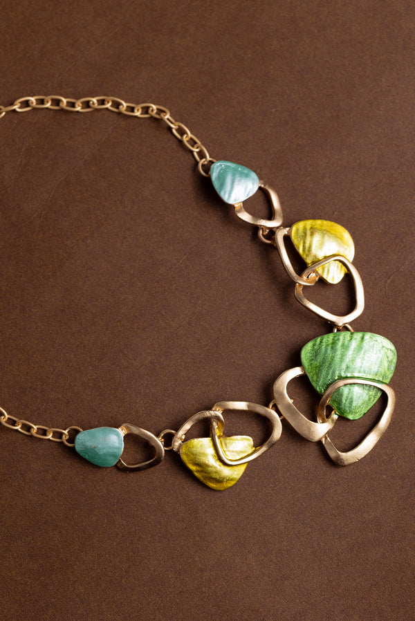 Emerald Harmony Modern Necklace