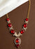 ❤️ Ruby Red Floral Drop Necklace