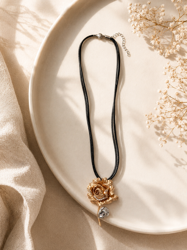 ✨ GOVIRA Rosé Royale Crystal Pendant Necklace 🌹