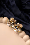 Golden Pearl Sculpt Studs
