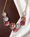 Rosé Bloom Daisy Statement Necklace