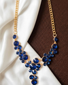 💙 Sapphire Cascade Crystal Necklace