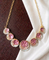 🌸 Blush Aura Layered Disc Necklace