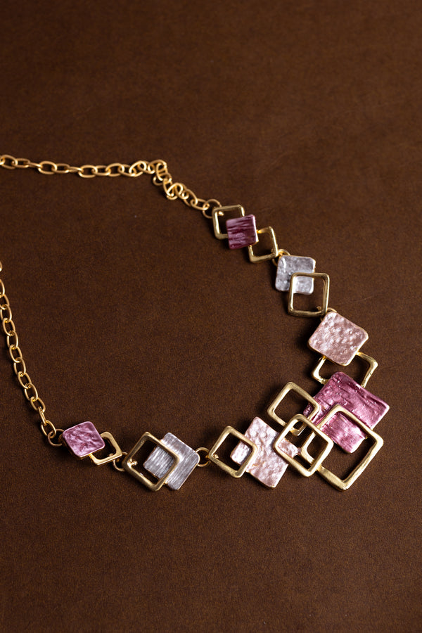 Blush Geometric Luxe Necklace