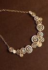 Golden Swirl Statement Necklace