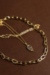 Golden Leaf Layered Necklace