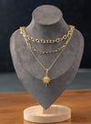 Golden Starburst Layered Necklace