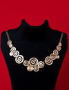 Golden Swirl Statement Necklace