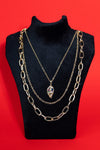 Golden Leaf Layered Necklace