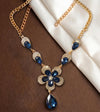 💎 Royal Blue Floral Drop Necklace