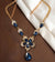 💎 Royal Blue Floral Drop Necklace
